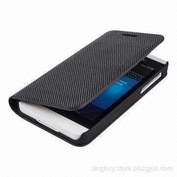 PU Leather Case For BlackBerry Z10, with Credit Card Holder, OEM Orders Welcomed